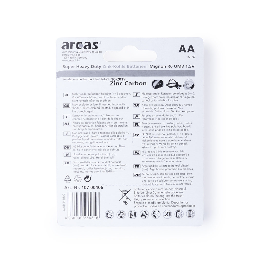 Miniature 2 pour Blister 4 Piles 1,5V gekole - personnalisable
