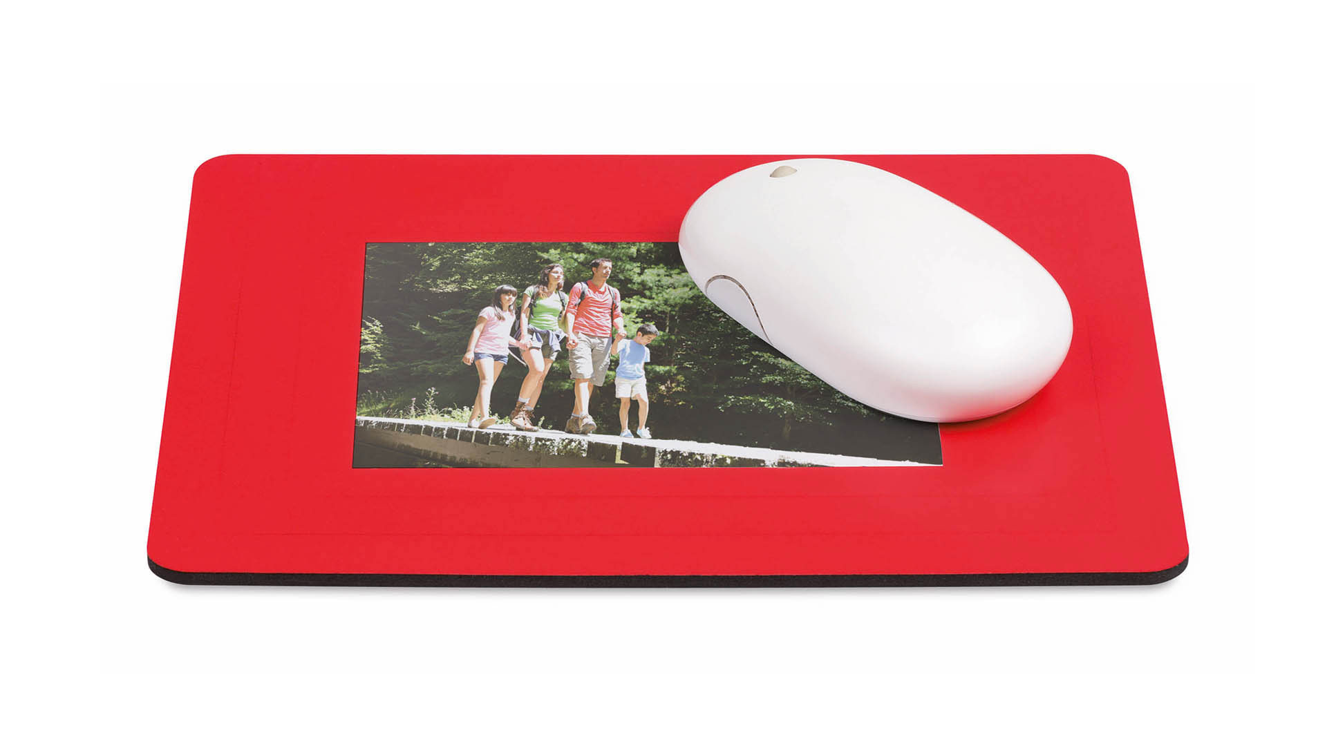 Enseigne Rouge Papier  TAPIS SOURIS DURABLE PERSONNALISABLE POCHETTE  TRANSPARENTE POUR INSERTION DOCUMENTS PHOTOS LAVABLE 240X190MM