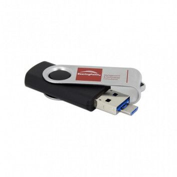 Clé USB publicitaire OTG 3.0  Clé USB personnalisable 2 ports