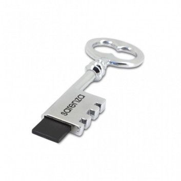 Miniature 7 pour Cle USB Clef Chateau Métal Argent