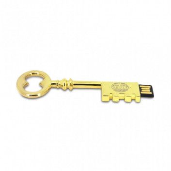 Miniature 4 pour Cle USB Clef Chateau Métal Or
