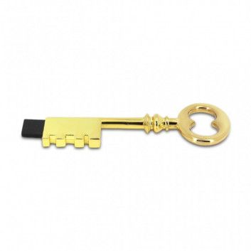 Miniature 5 pour Cle USB Clef Chateau Métal Or