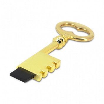 Miniature 7 pour Cle USB Clef Chateau Métal Or