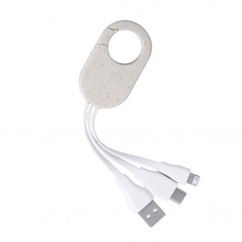 Miniature 2 pour Cable 3 en 1 Paille de Blé Ecologique