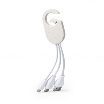 Miniature 3 pour Cable 3 en 1 Paille de Blé Ecologique