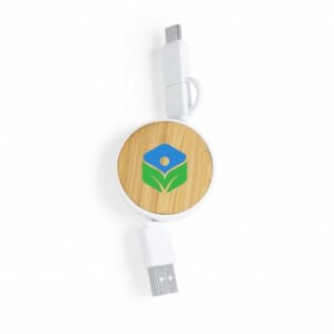 Visuel Cable 3 en 1 Bambou Rétractable
