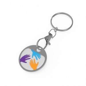 Visuel Porte-Clés Jeton de Caddie Métal