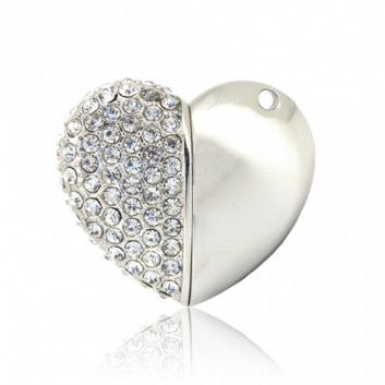 Miniature 2 pour Cle USB Coeur Metal Strass