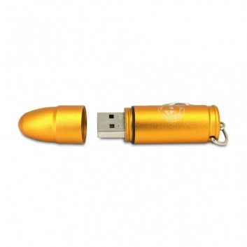 Miniature 7 pour Cle USB Balle Pistolet Or