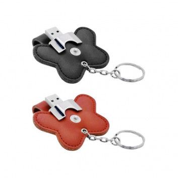 Miniature 2 pour Cle USB Cuir Fleur