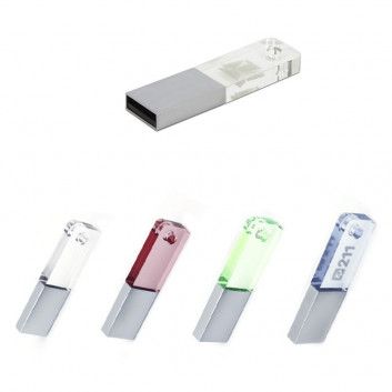 Miniature 1 pour Cle USB Duo Verre Metal