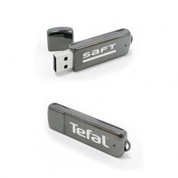 Miniature 2 pour Cle USB Glacée Noir Arrondie
