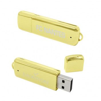 Miniature 2 pour Cle USB Glacée Or Arrondie