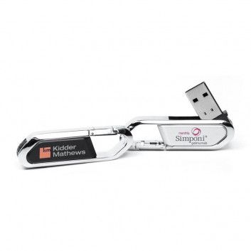 Miniature 2 pour Cle USB Mousqueton Luxe Métal