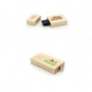 Visuel Cle USB Bois Carre Slim