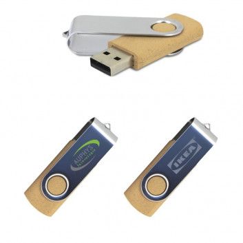 Miniature 2 pour Cle USB Pivotante Alu Biodegradable