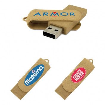 Miniature 3 pour Cle USB Pivotante Biodegradable
