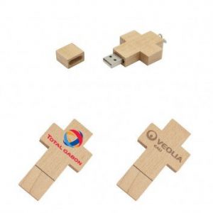 Visuel Cle USB Bois Croix