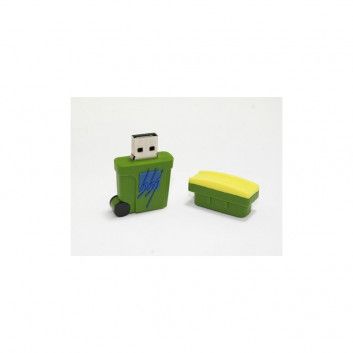 Miniature 8 pour Cle USB Poubelle Verte
