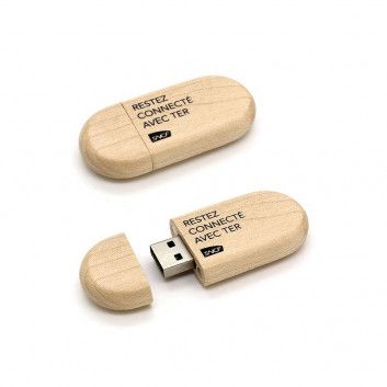 Miniature 4 pour Cle USB Bois Galet