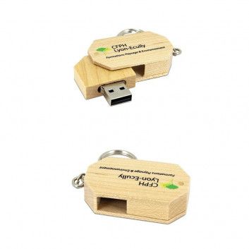 Miniature 1 pour Cle USB Bois Octogone