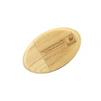 Miniature 2 pour Cle USB Bois Ovale