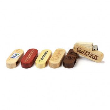 Miniature 10 pour Cle USB Bois Pivotante