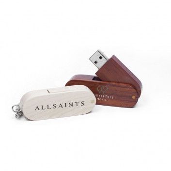 Miniature 6 pour Cle USB Bois Pivotante