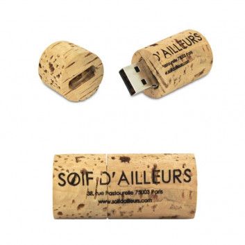 Miniature 1 pour Cle USB Bouchon Liege Veritable