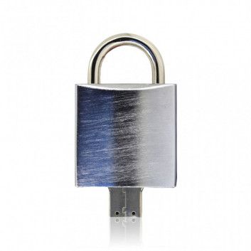 Miniature 2 pour Cle USB Cadenas Argent