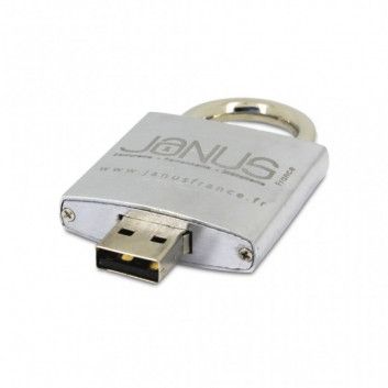 Miniature 4 pour Cle USB Cadenas Argent