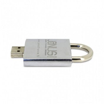Miniature 6 pour Cle USB Cadenas Argent