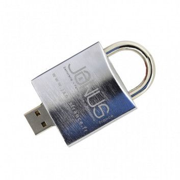 Miniature 10 pour Cle USB Cadenas Argent