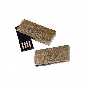 Miniature 2 pour Clé USB Bois Pivotante Mini Slim