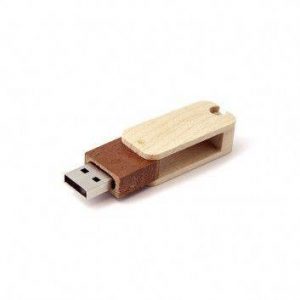 Visuel Clé USB Bois Twister Bicolore