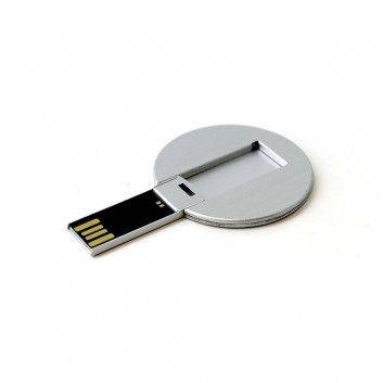 Miniature 2 pour Clé USB Carte Affaire Ronde Métal