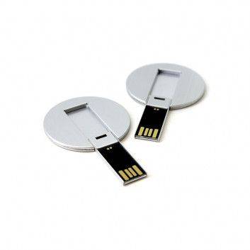 Miniature 3 pour Clé USB Carte Affaire Ronde Métal