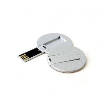 Miniature 4 pour Clé USB Carte Affaire Ronde Métal