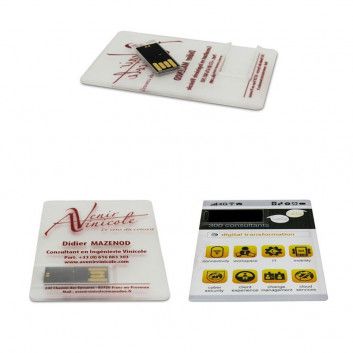 Miniature 3 pour Cle USB Carte de Visite Transparente