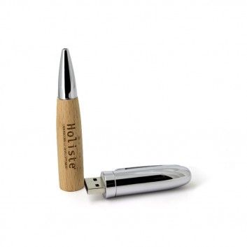 Miniature 2 pour Stylo Bille USB Bois Metal