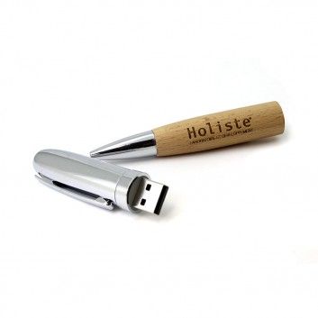 Miniature 5 pour Stylo Bille USB Bois Metal