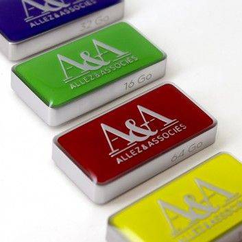 Miniature 8 pour Clé USB Métal Émaille Doming