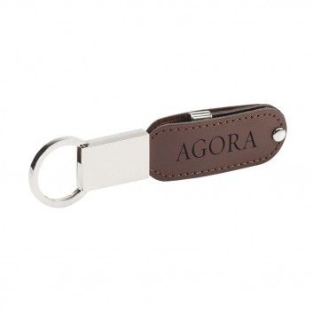 Miniature 3 pour Clé USB Cuir Anneau Métal