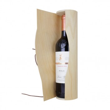 Miniature 5 pour Boite Bois Ronde Bouteille de Vin