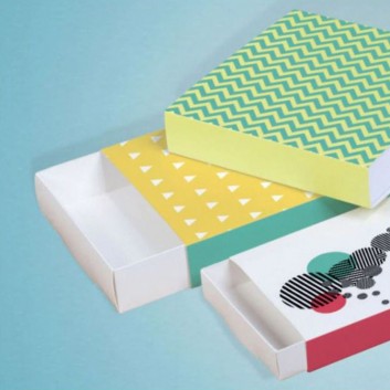 Miniature 4 pour Boite en Carton Rectangle avec Tiroir Coulissant