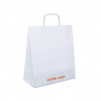 Miniature 1 pour Sac Papier Blanc Publicitaire