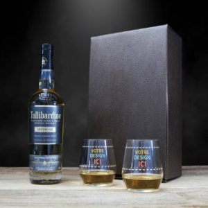 Visuel Coffret verre  avec Whisky Tullibardine Sovereign