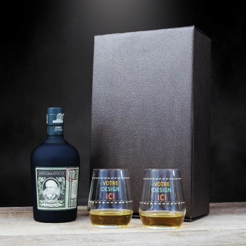 Miniature 1 pour Coffret verre avec Rhum Diplomatico