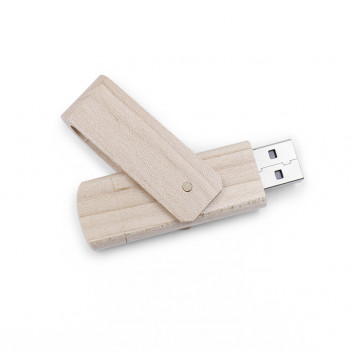 Miniature 6 pour Clé USB bois  pivotante double connectivite