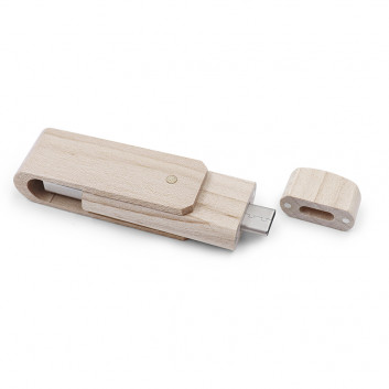 Miniature 2 pour Clé USB bois  pivotante double connectivite